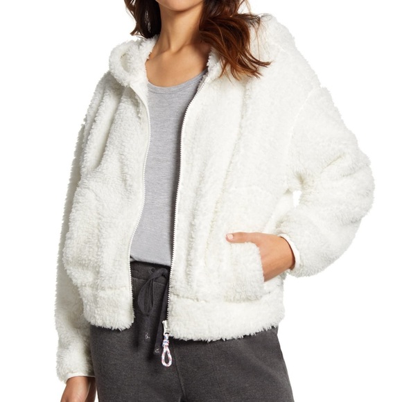 fluffy teddy jacket with hood
